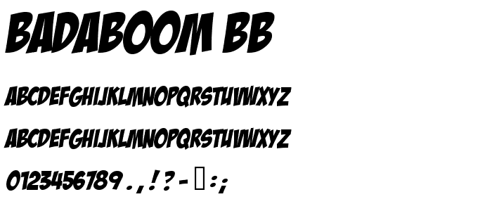 BadaBoom BB font